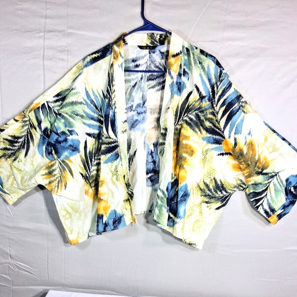 Iman XL Abstract Print 100% Cotton Cozy Blazer/Topper 3/4 Sleeve Never Worn - Picture 9 of 9